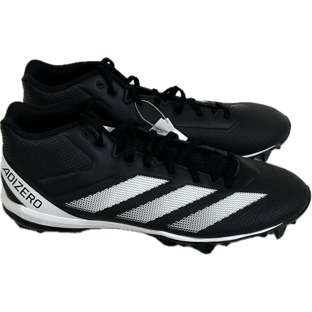 Adidas Men’s Size 12 Black/White Adizero Impact.2 MD Lace-Up Football Cleats